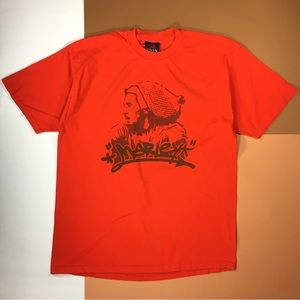Zion Rootswear Bob Marley T Shirt Orange XL Great Condition
